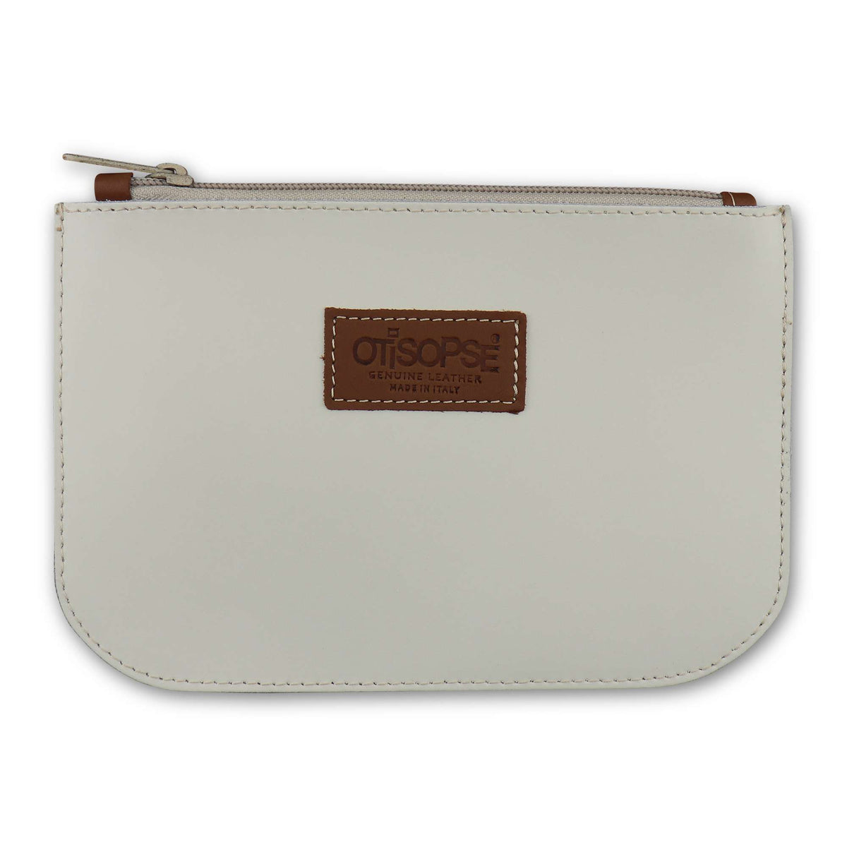 Pochette in pelle bianca