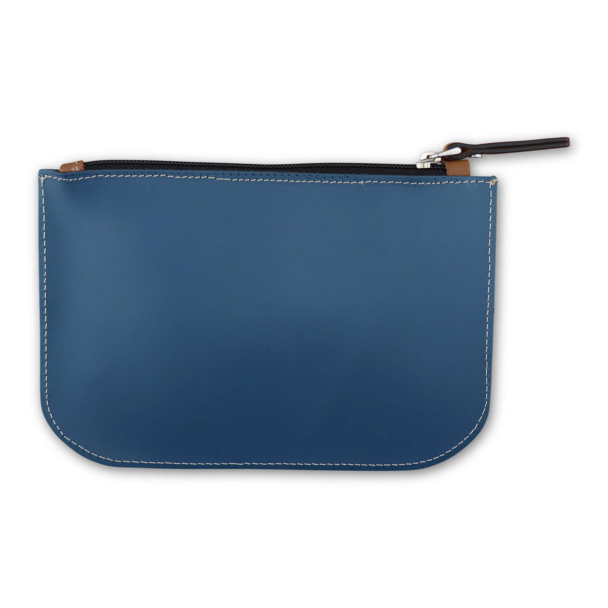 Pochette in pelle azzurra