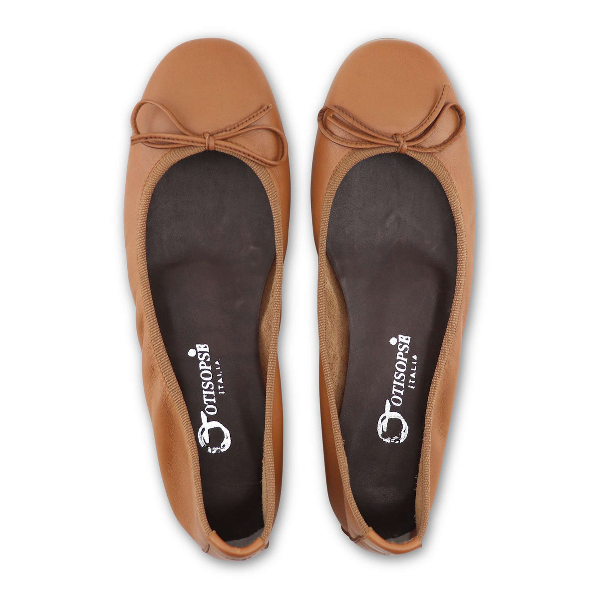 Flat shoes seta cuoio
