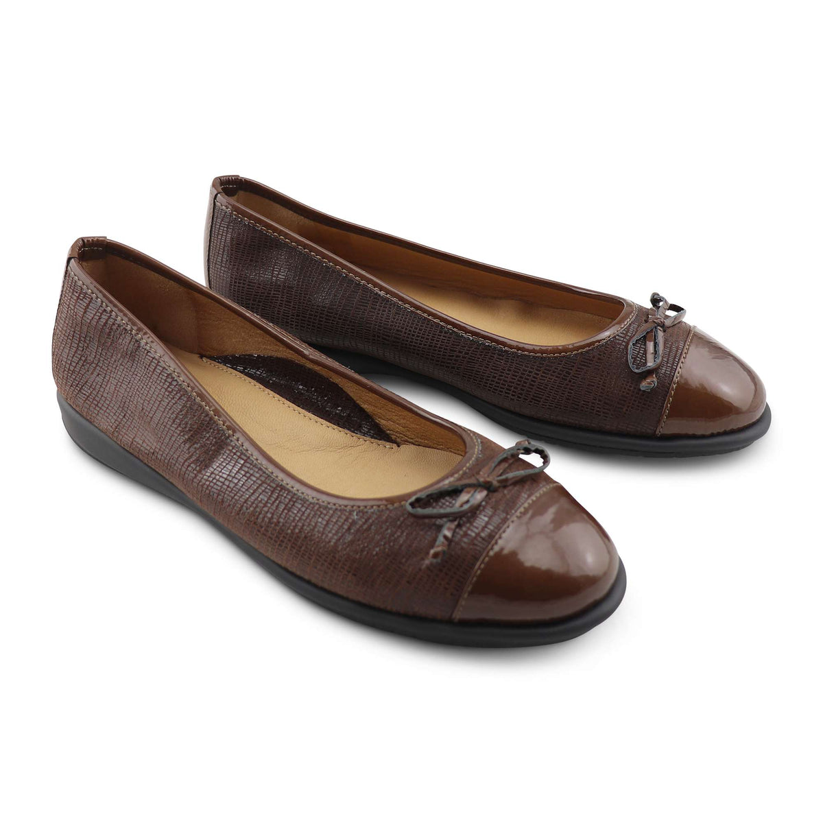 Mocassini in vernice marrone