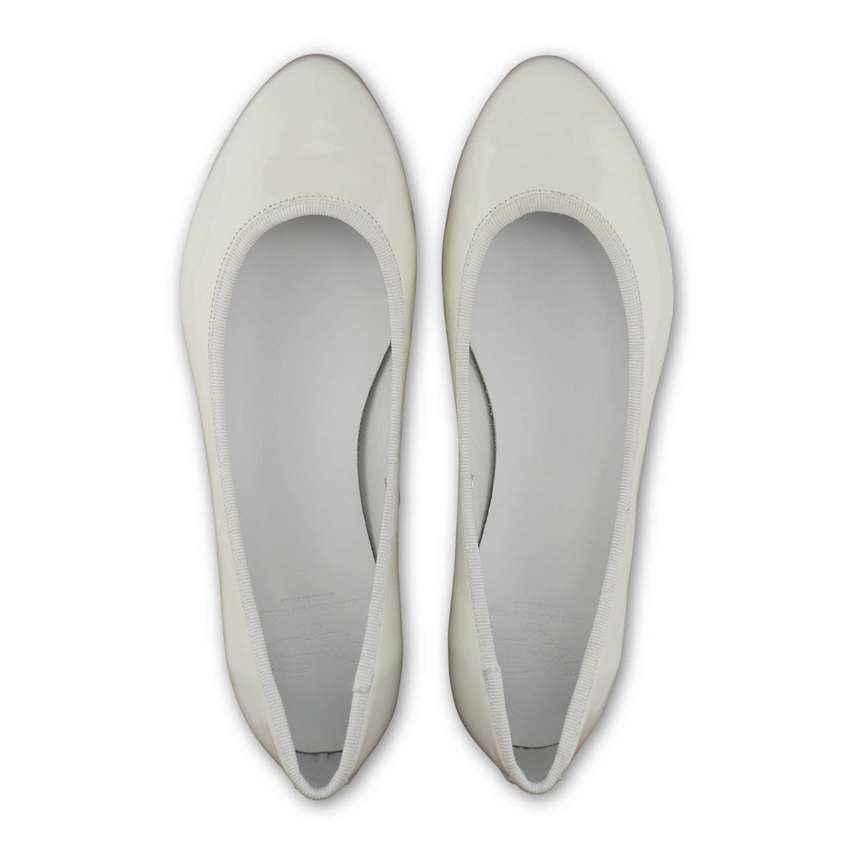 Ballerine in vernice bianca