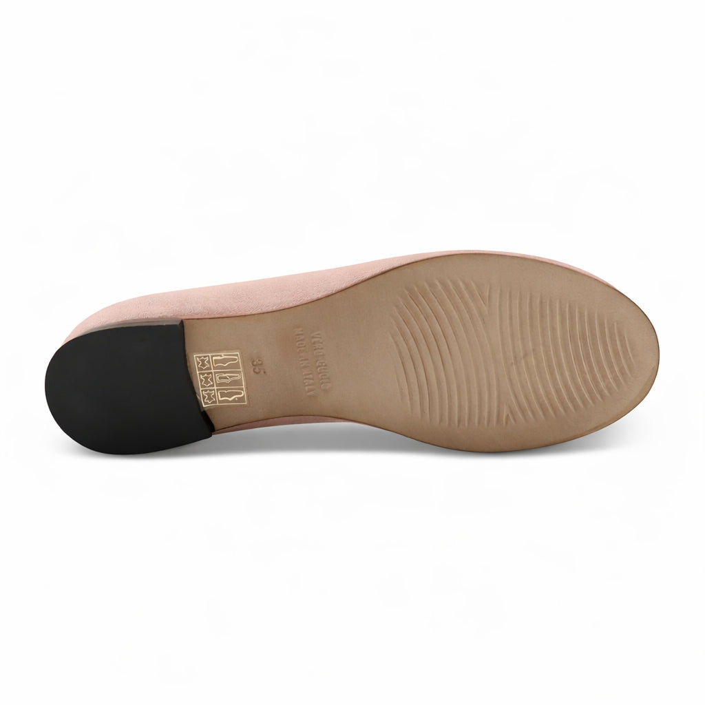 Ballerine in pelle stropicciata rosa