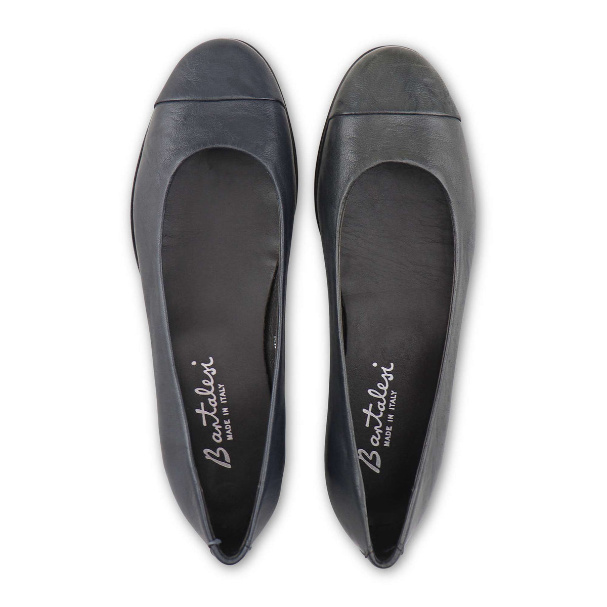 Ballerine in pelle blu