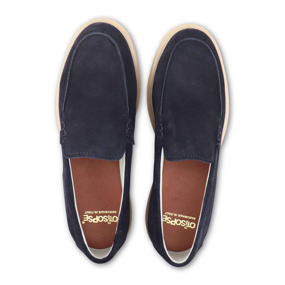 Mocassini in camoscio blu