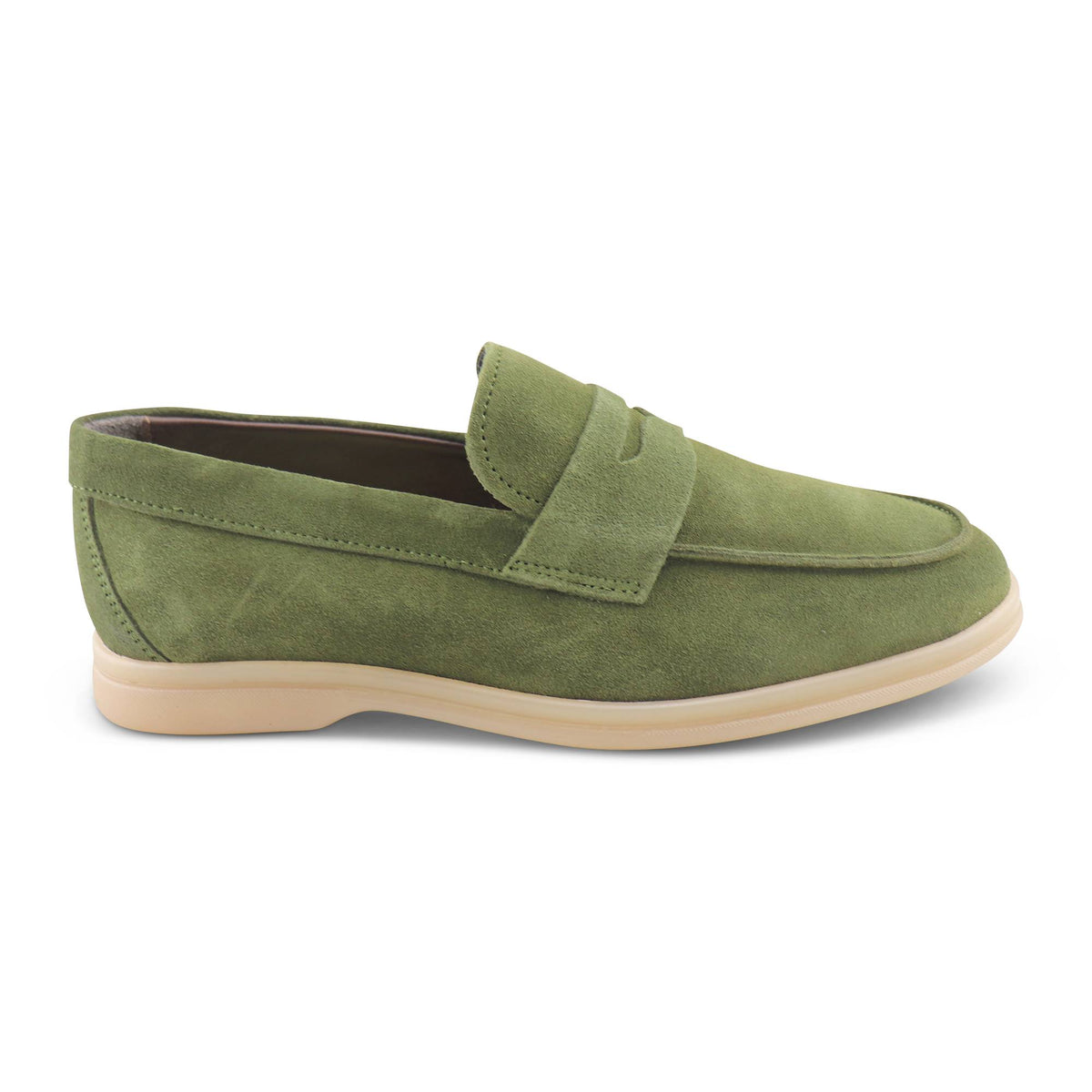 Mocassini camoscio verde