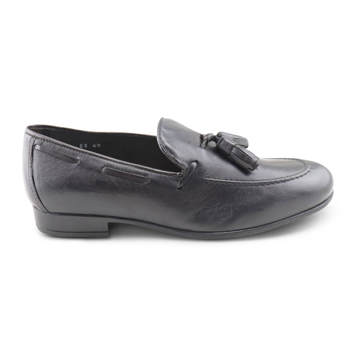 Mocassini tassel in pelle soft testa di moro