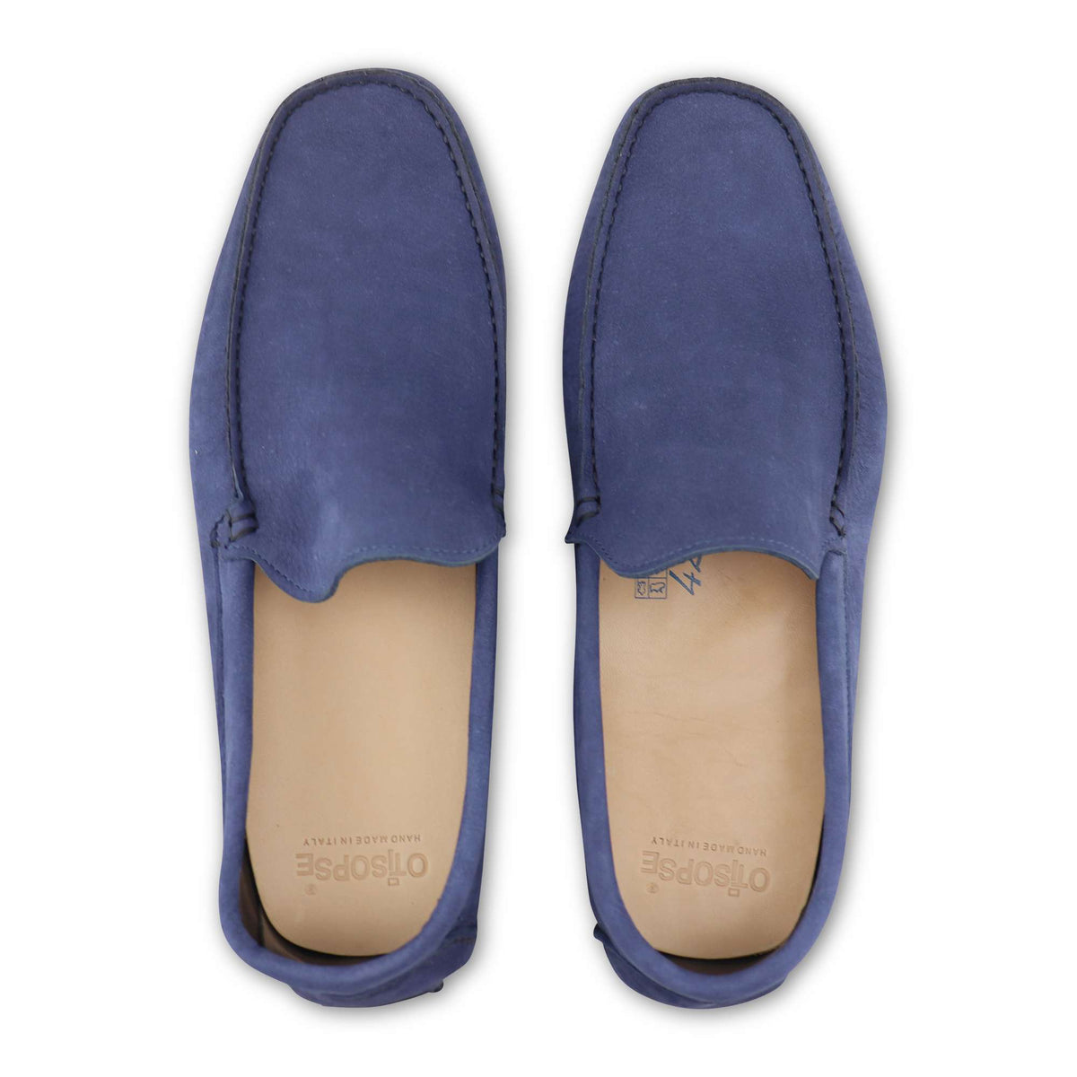 Mocassini con Gommini in nabuk blu