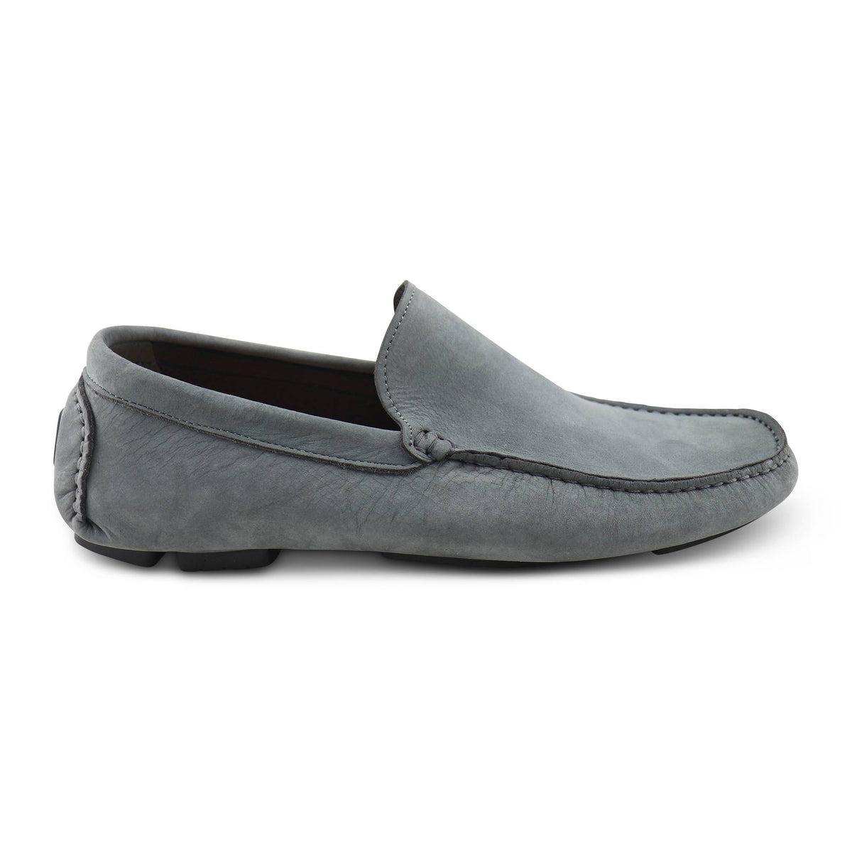 Mocassini con Gommini in nabuk grigio