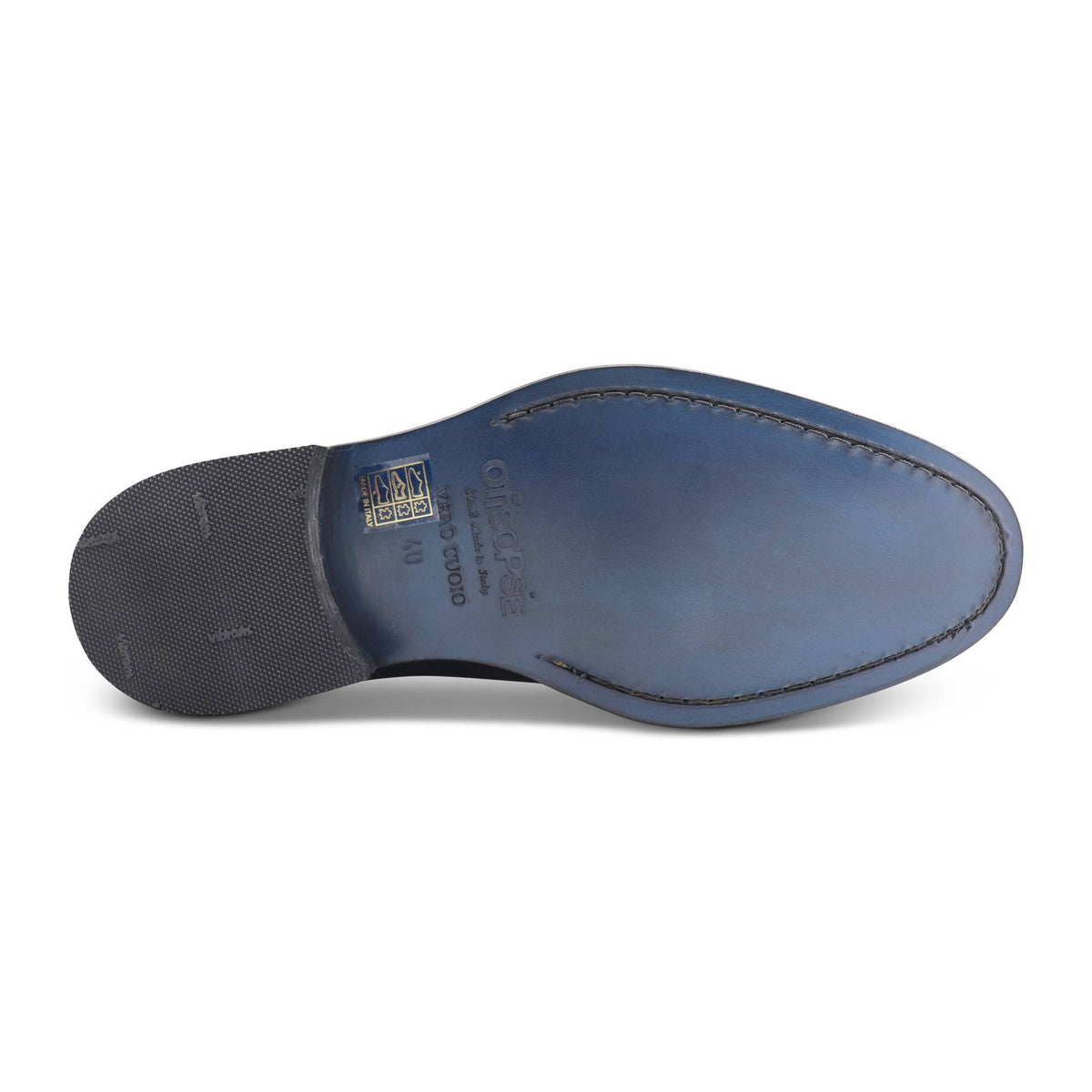 Francesine in pelle blu