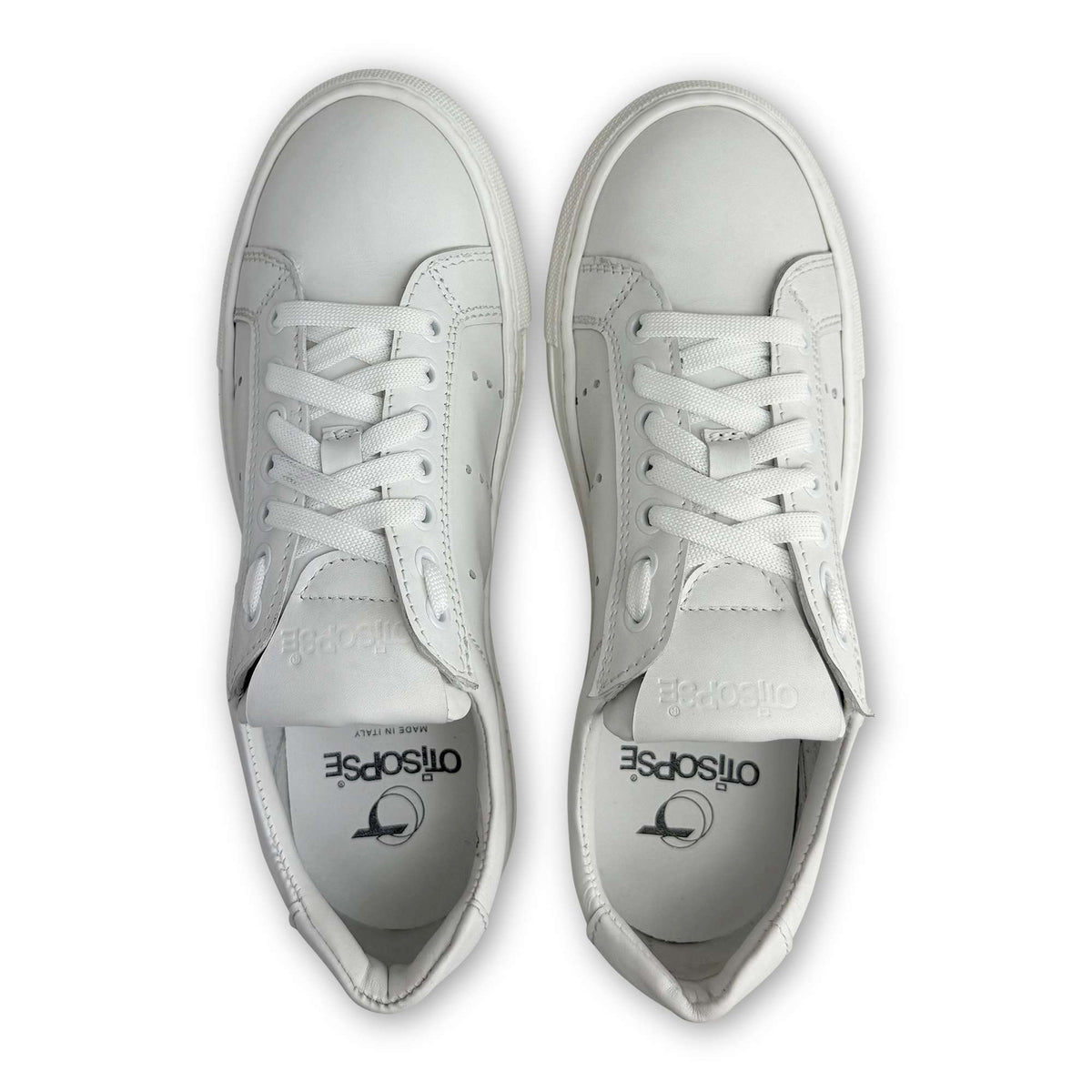 Sneakers in pelle bianca
