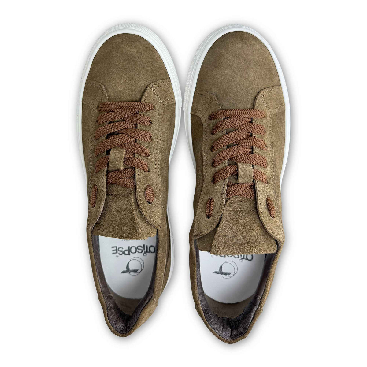 Sneakers in camoscio taupe