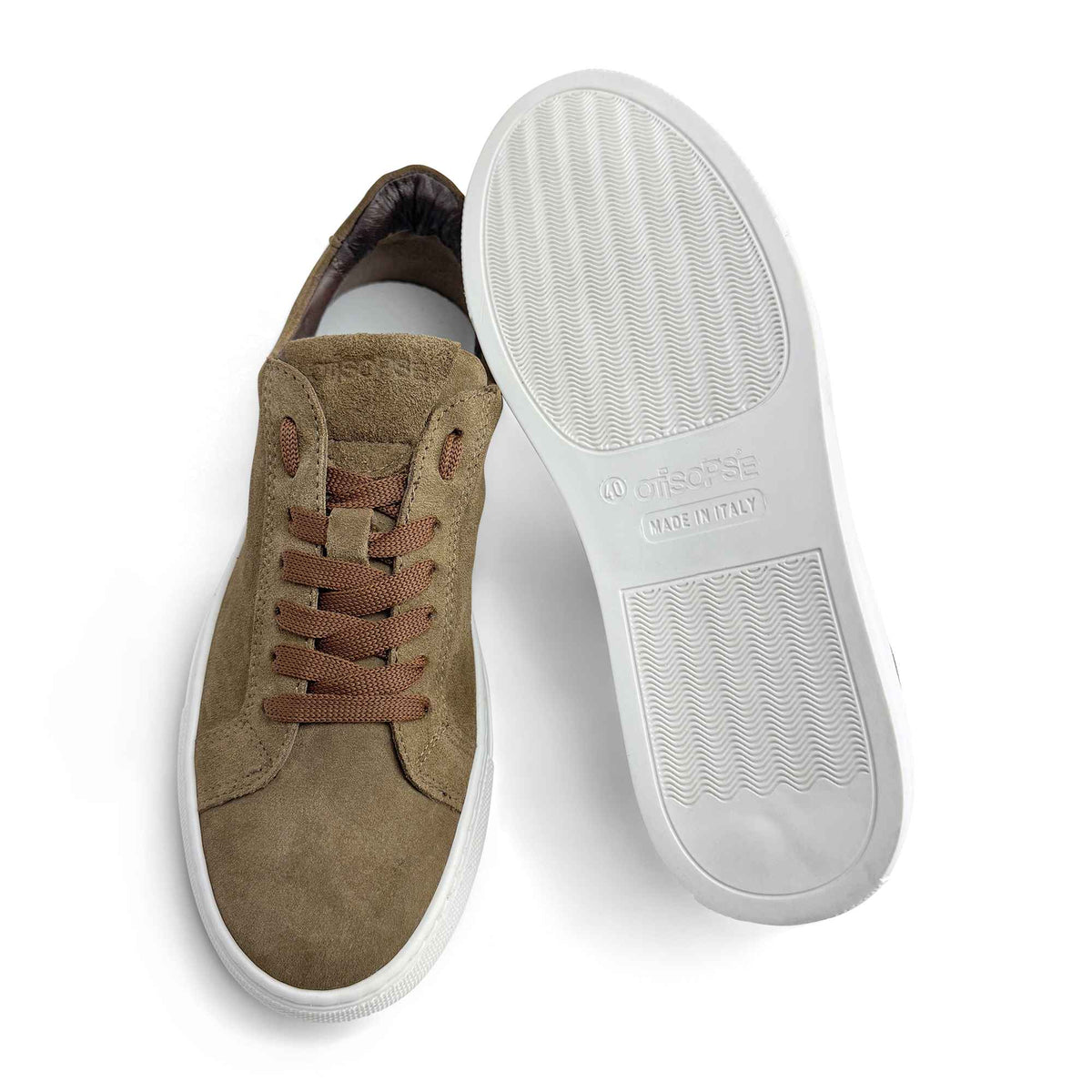 Sneakers in camoscio taupe