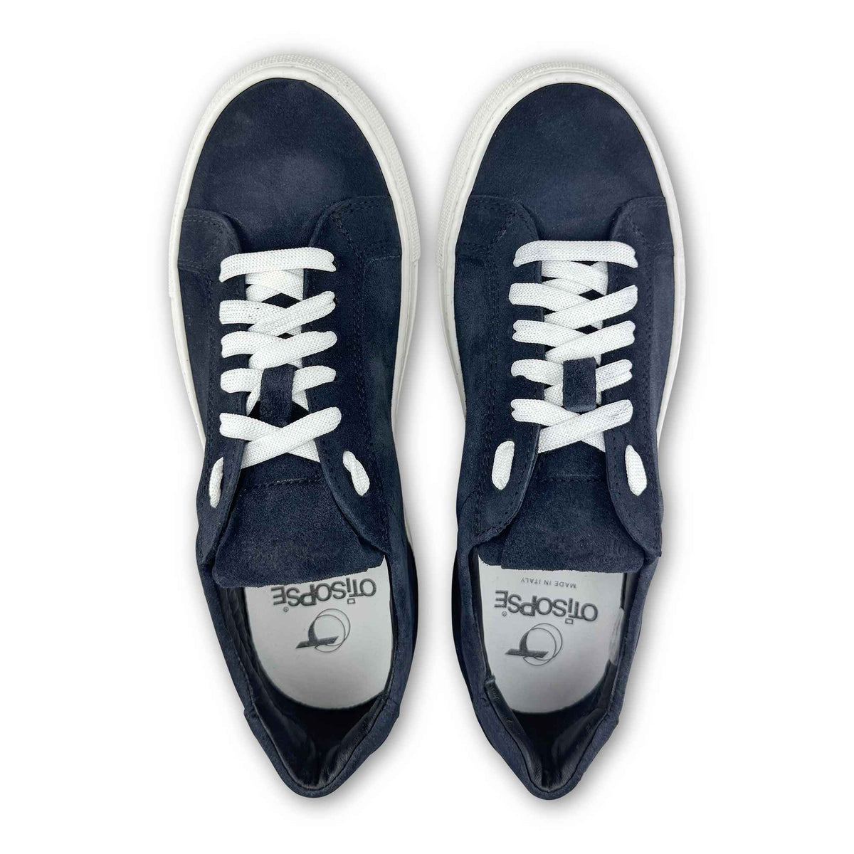 Sneakers in camoscio blu