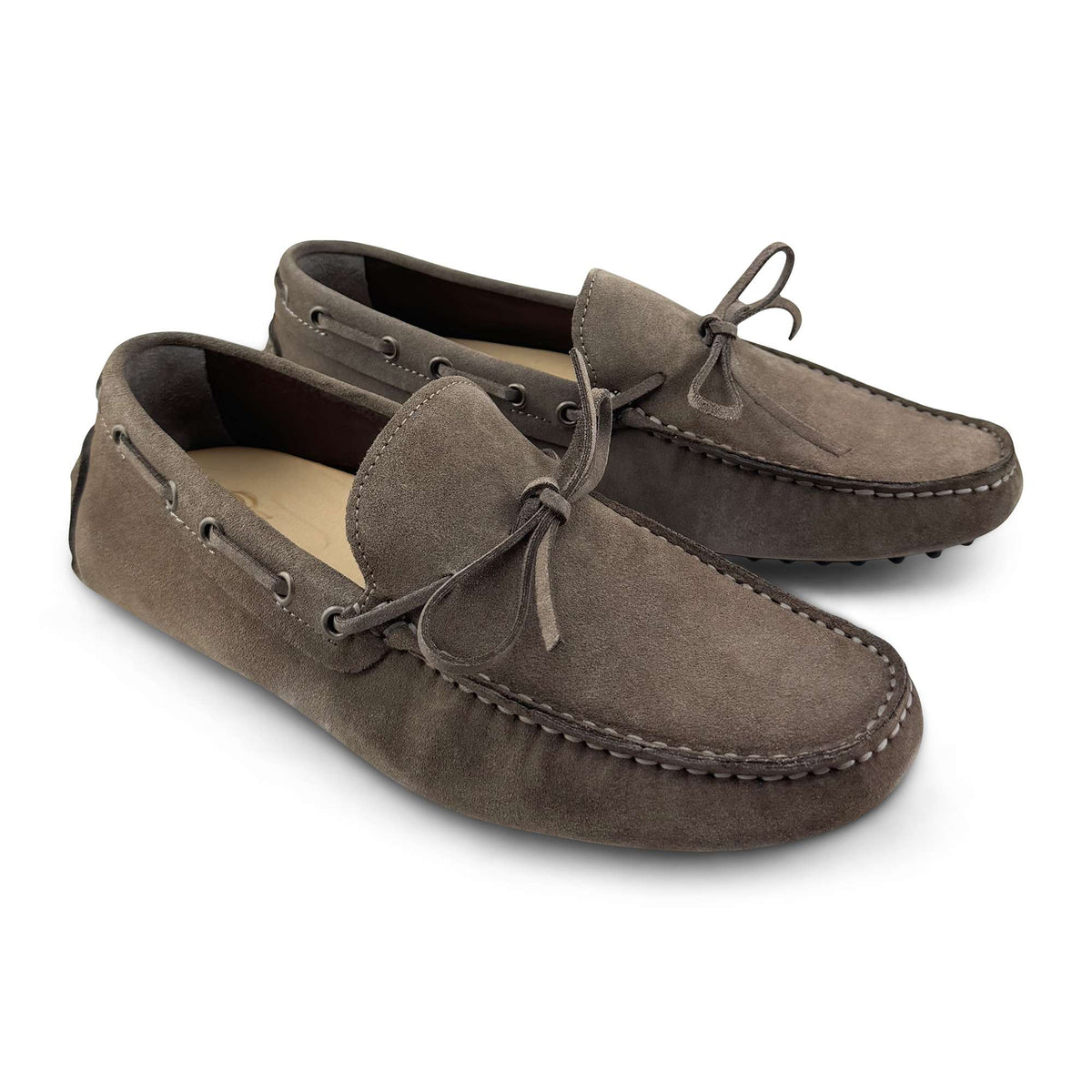 Mocassini driver camoscio taupe