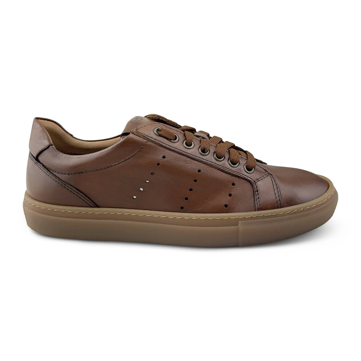 Sneakers in pelle cuoio
