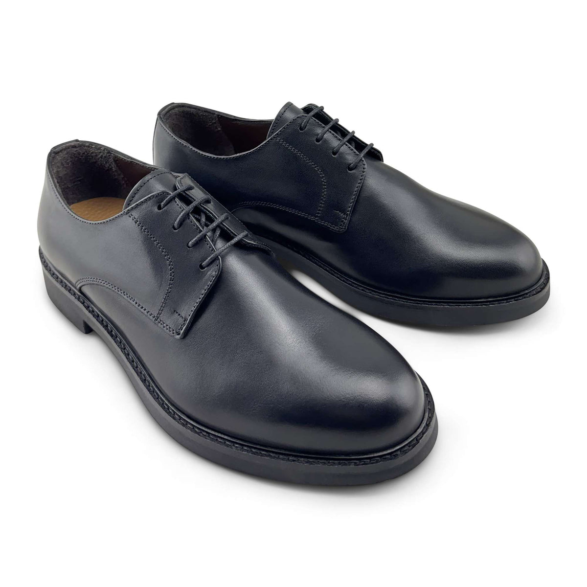 Derby in pelle nera