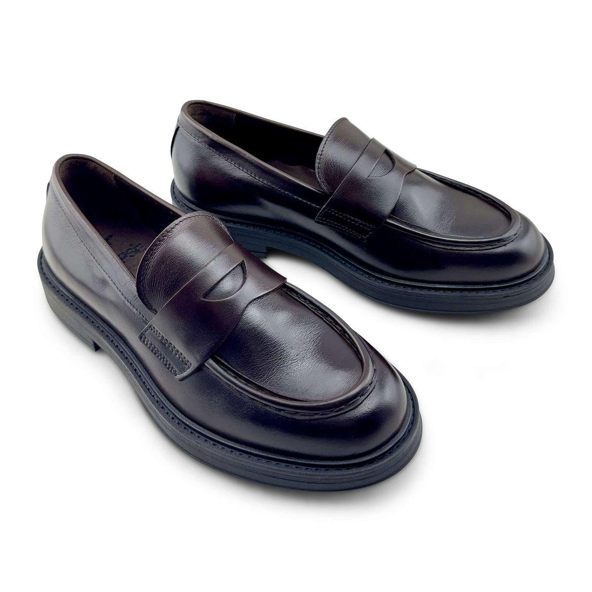 Mocassini in pelle moro