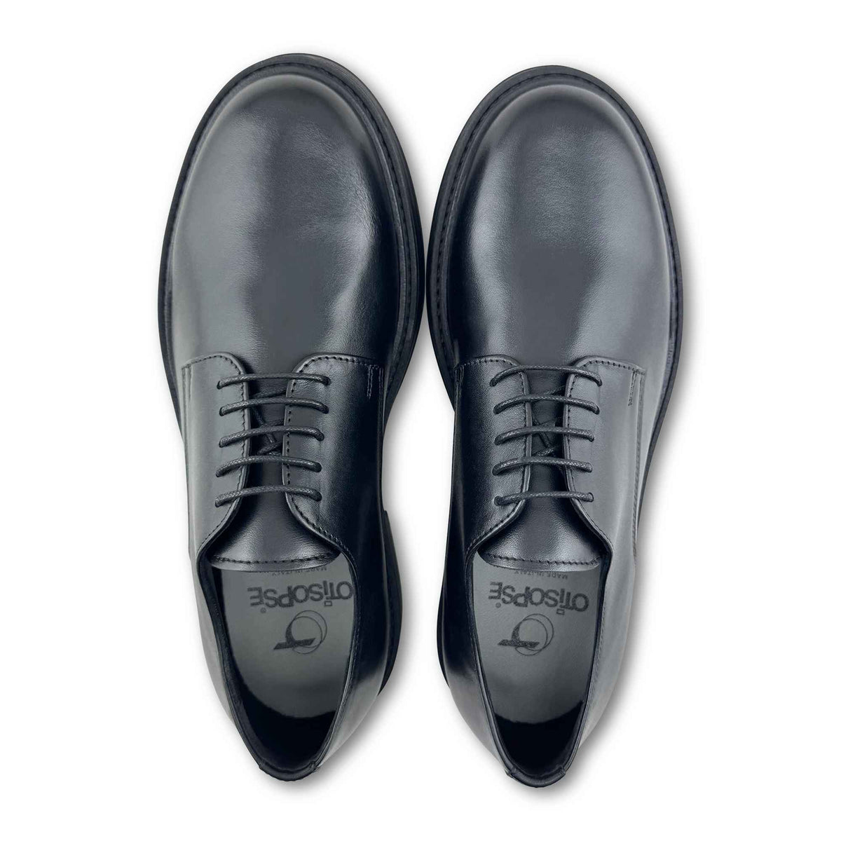 Derby in pelle nera