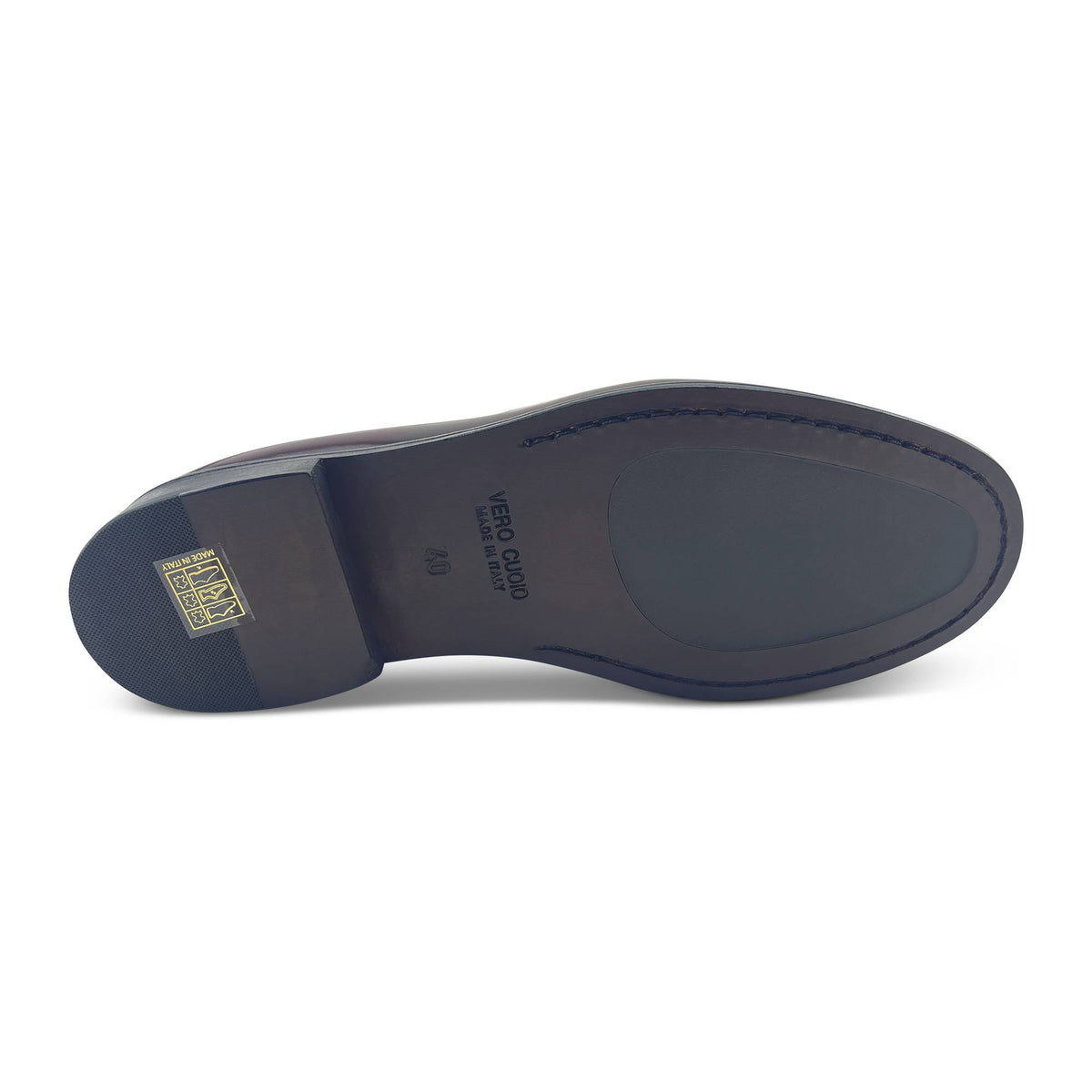 Mocassino in pelle abrasivato bordeaux