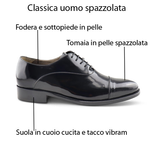Francesine nere in pelle abrasivata