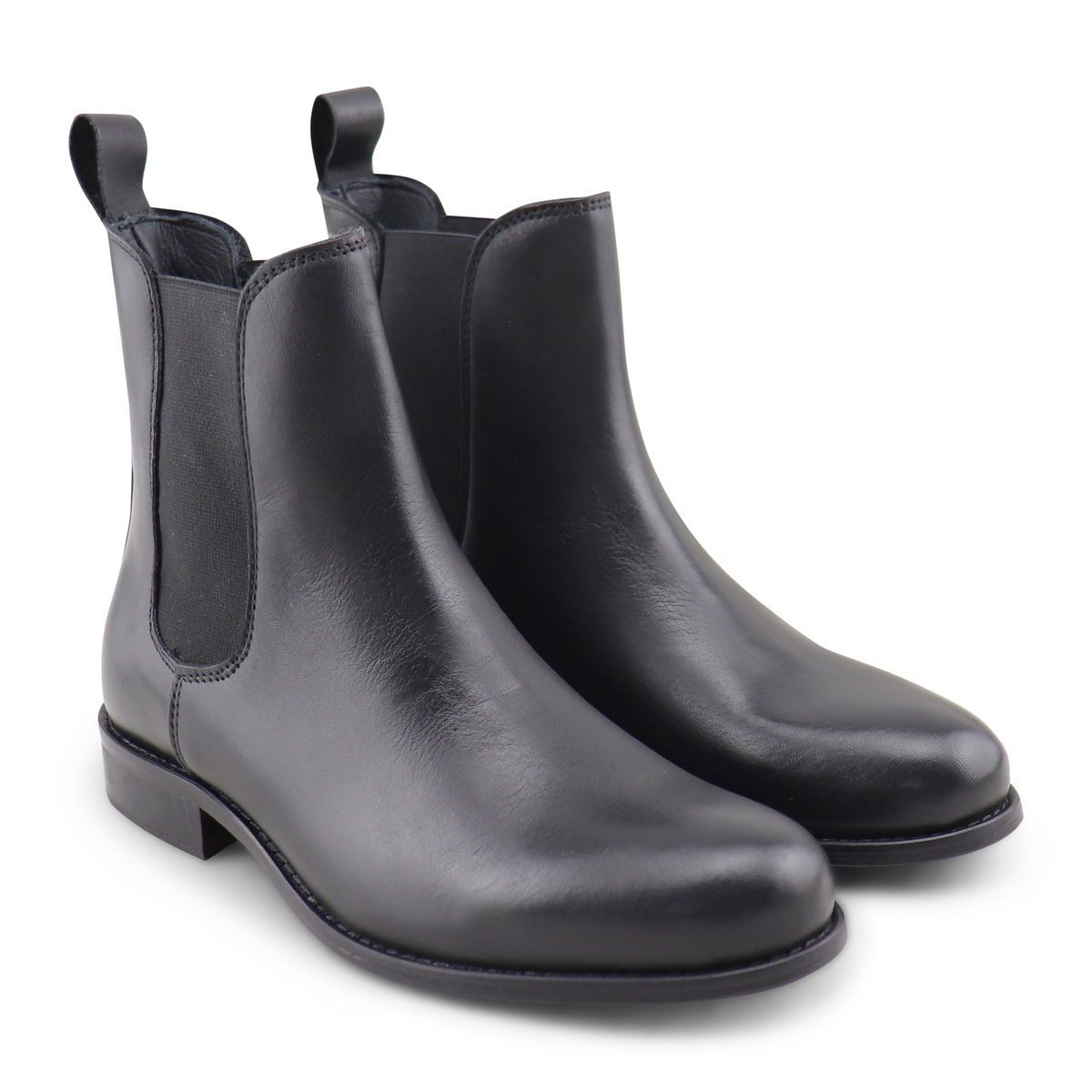 Chelsea nero in pelle