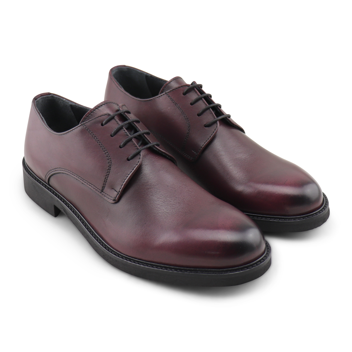 Derby in pelle bordeaux