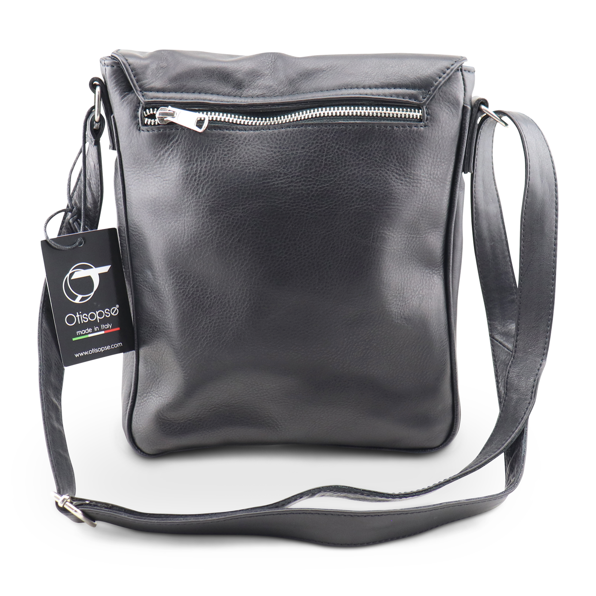 Borsello da uomo in pelle nero