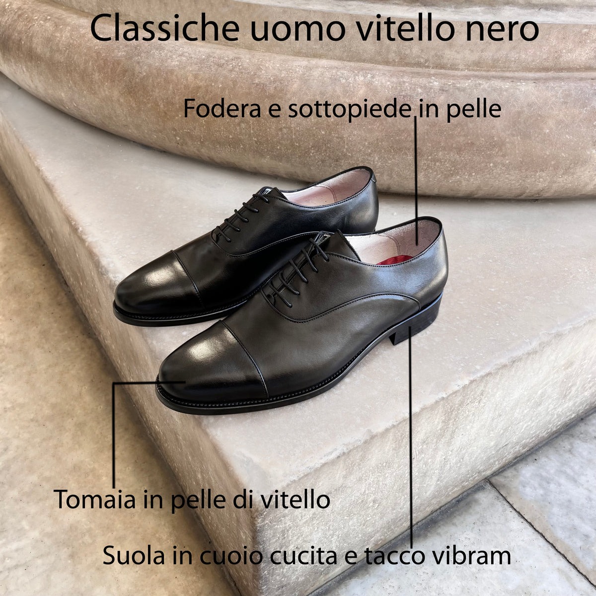 Francesine nere in pelle