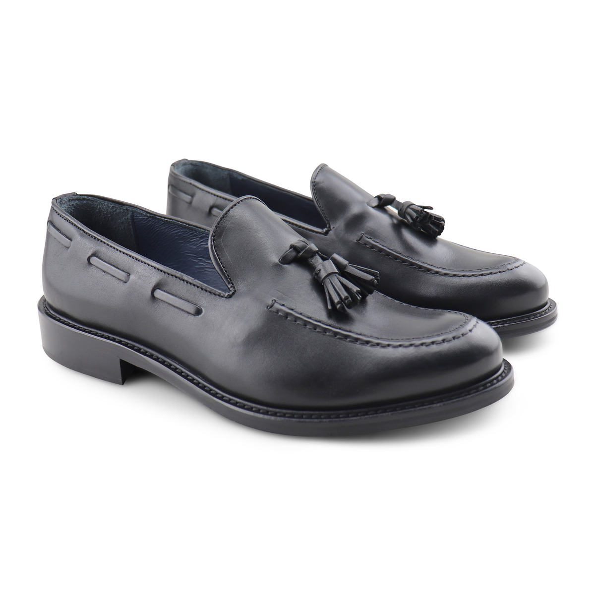 Mocassini tassel pelle nera