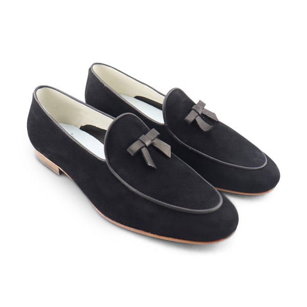 Slippers in camoscio nero