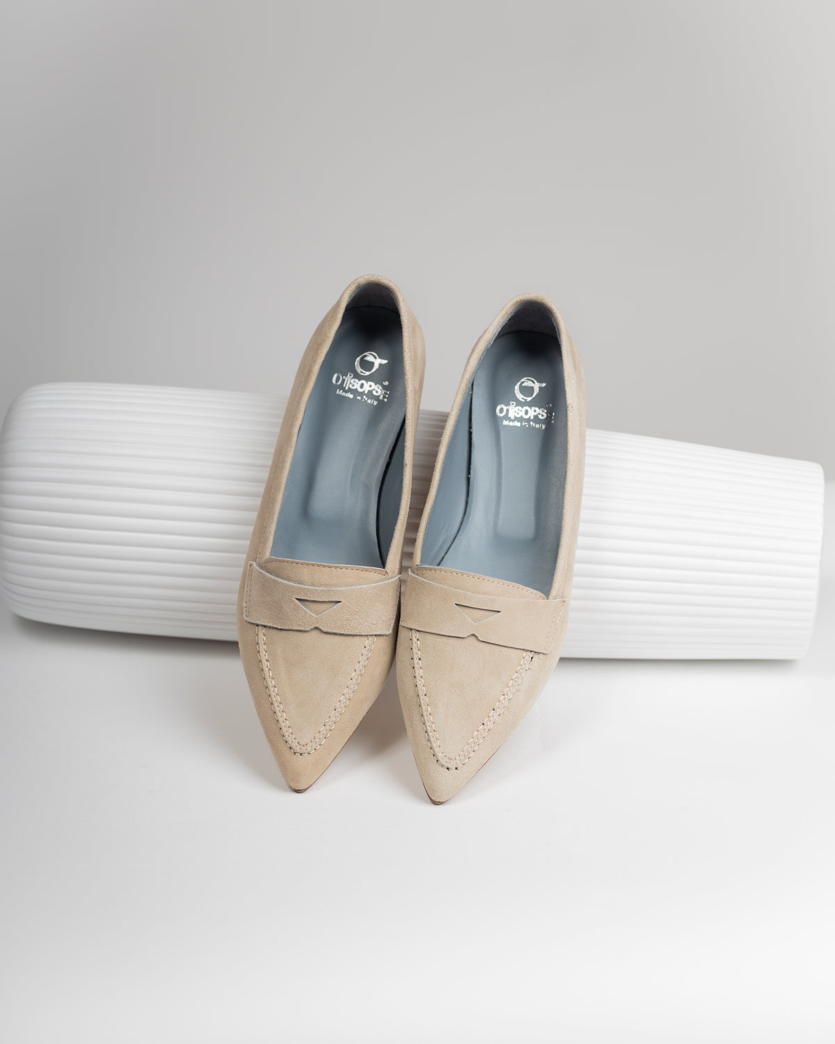 Mocassini bea in camoscio beige