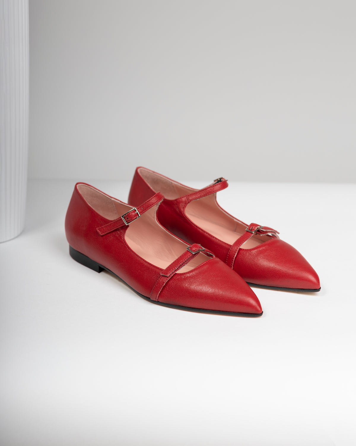 Flat shoes Imma in pelle rossa