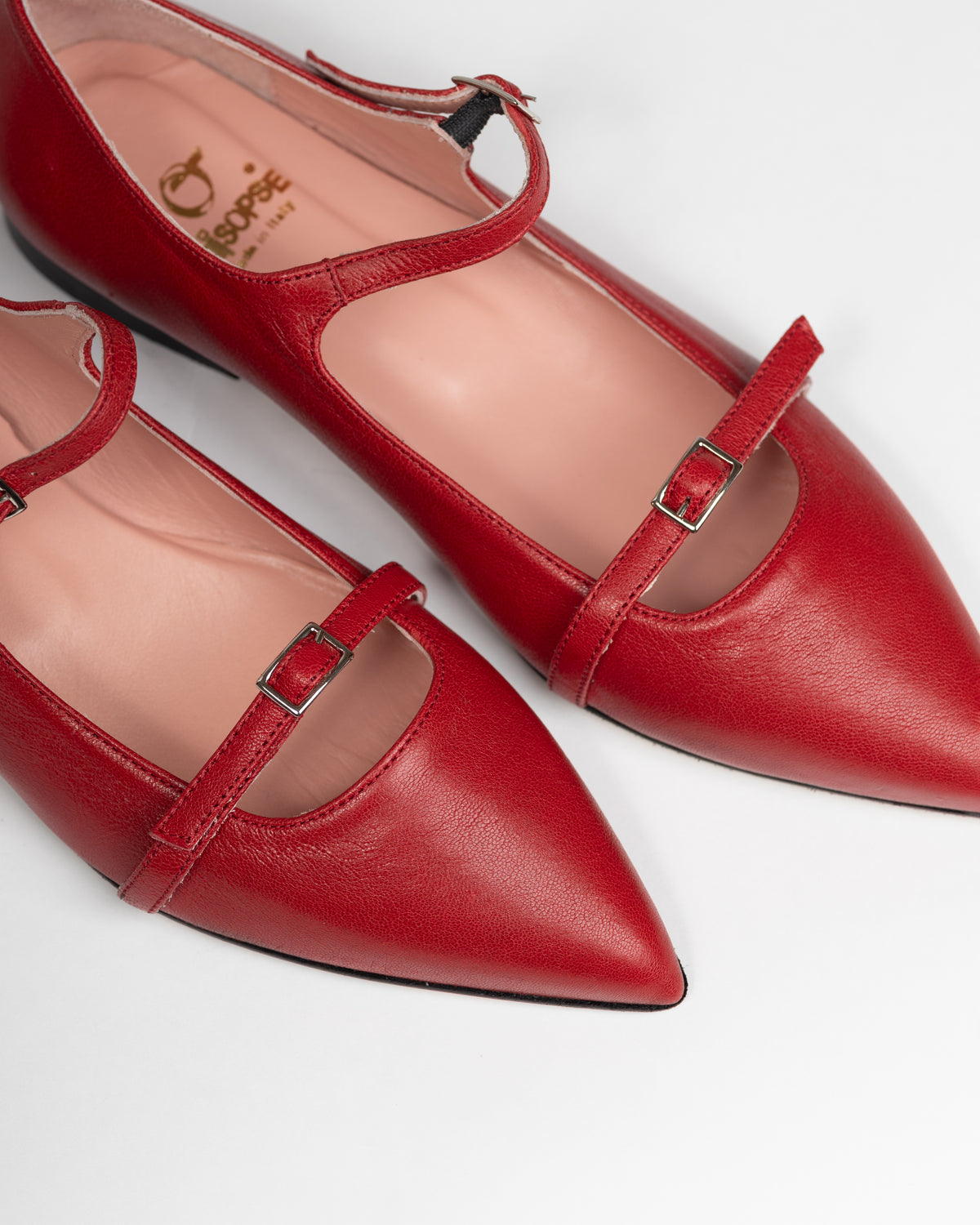 Flat shoes Imma in pelle rossa