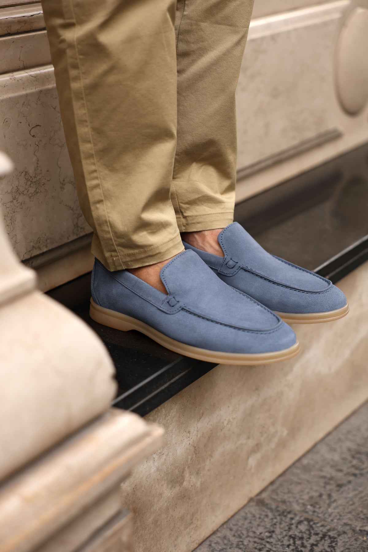 Mocassini camoscio jeans