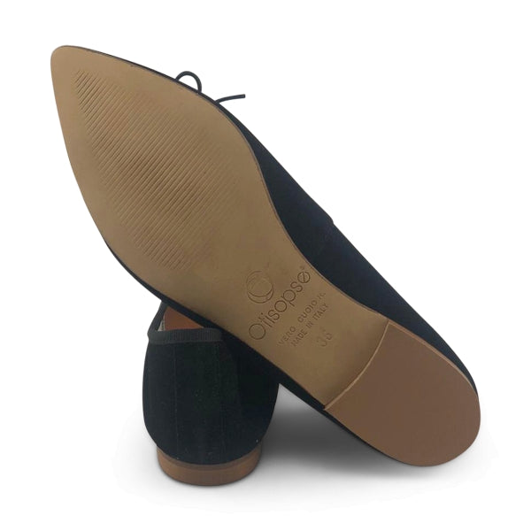 Ballerine con suola in cuoio