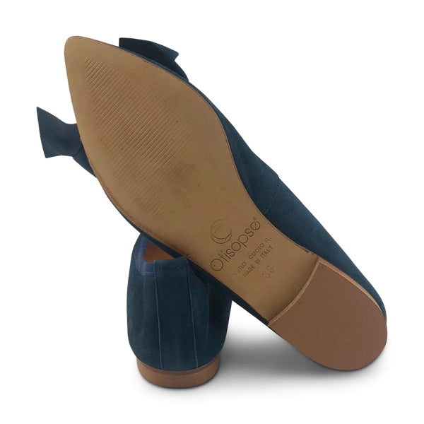 Ballerine con suola in cuoio