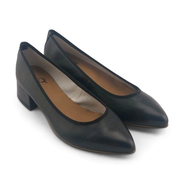 Ballerine in pelle con tacco