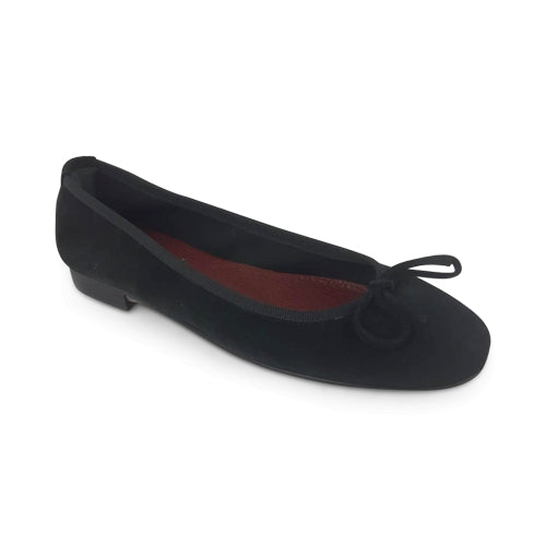 Ballerine nere in camoscio
