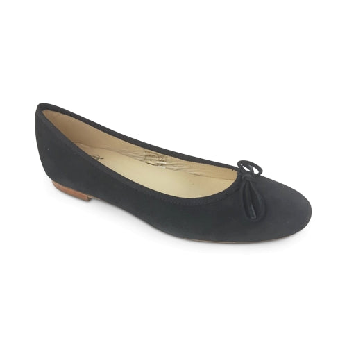 Ballerine nere in camoscio