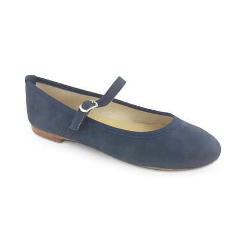Ballerine in camoscio blu