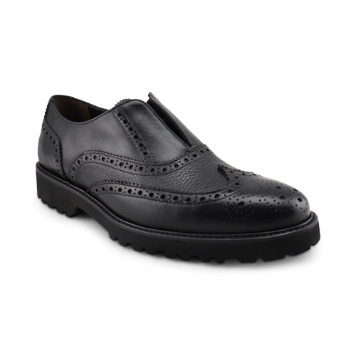 Scarpe Francesine senza lacci nere in pelle