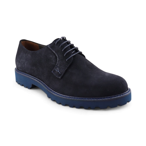 Scarpe derby in camoscio blu