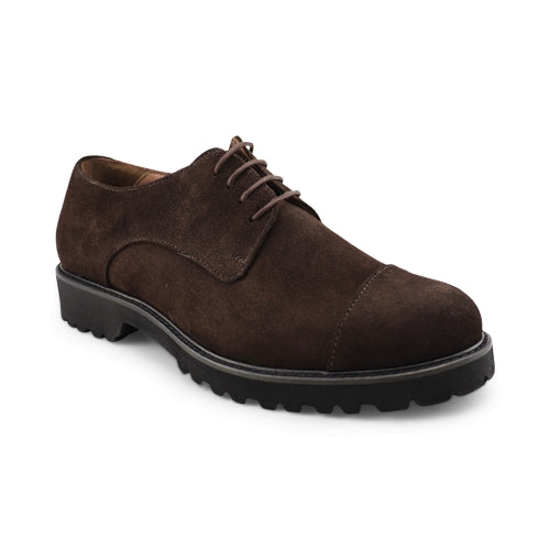 Scarpe derby da uomo in camoscio