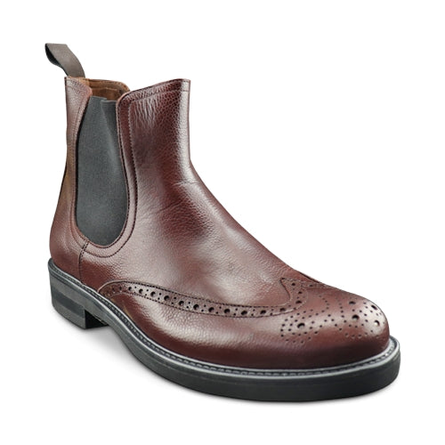 Stivaletti da uomo in pelle bordeaux