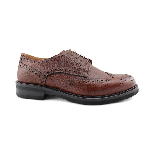 Scarpe derby in pelle color cuoio