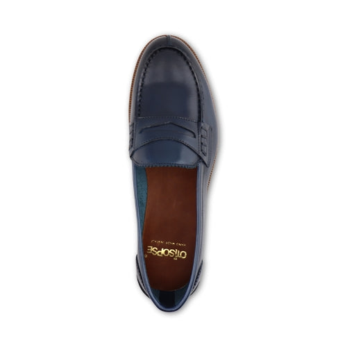 Mocassini in pelle blu