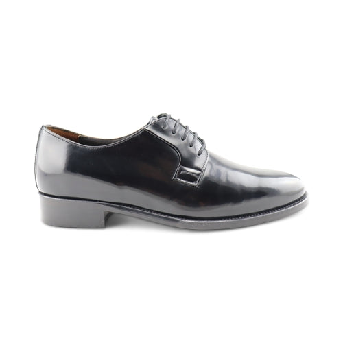 Scarpe Derby nere lisce in pelle