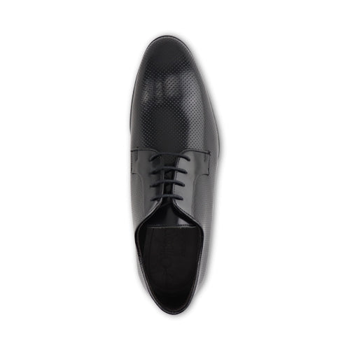 Scarpe Derby nere in pelle abrasivata
