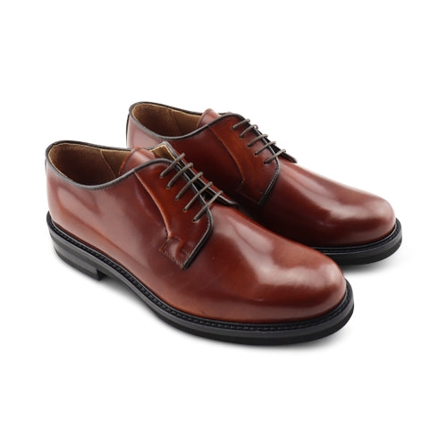 Scarpe derby in pelle marrone