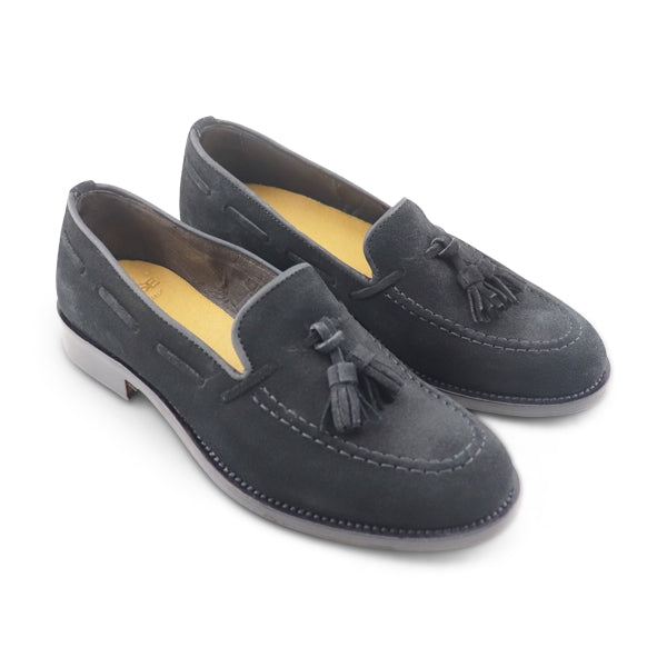 Mocassini tassel in camoscio nero